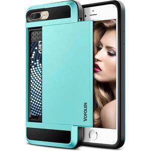Vofolen Case for iPhone 8 Plus Case Wallet Credit Card Holder ID Slot Sliding Co